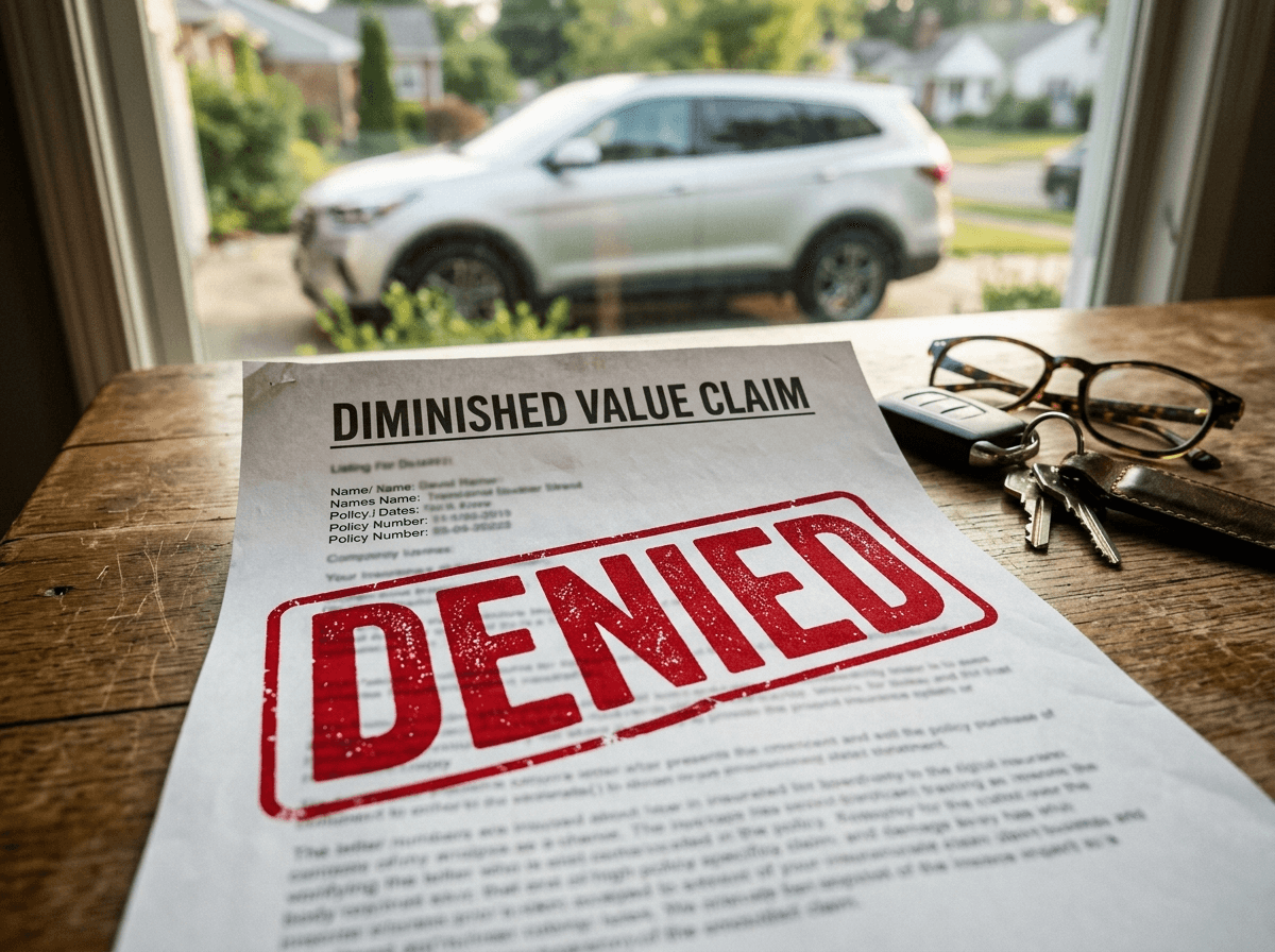 Diminished Value Claim Denied? What to Do Next (2026 Guide)